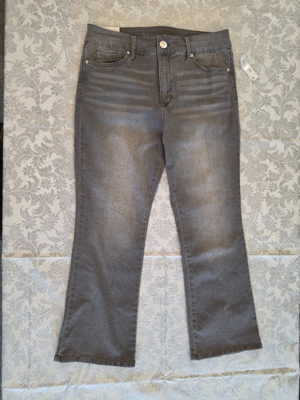 NWT Gloria Vanderbilt Womens Tummy Sculpt High Rise Bootcut Jean 12 Gray New